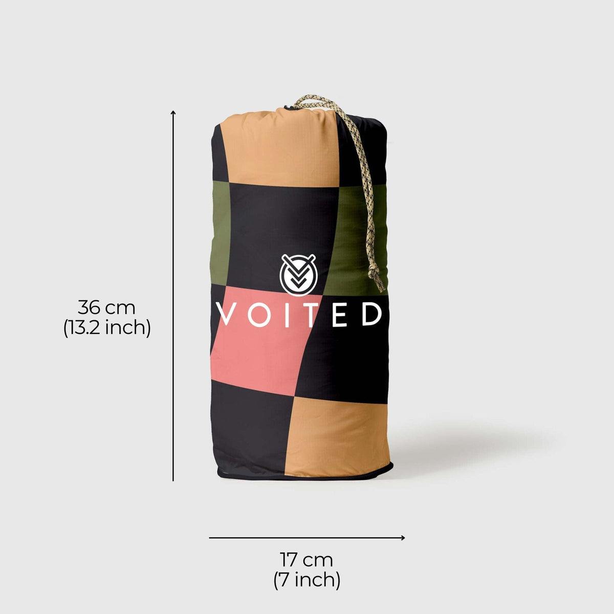 VOITED Fleece Outdoor Camping Blanket - Wavecheck Blankets VOITED 