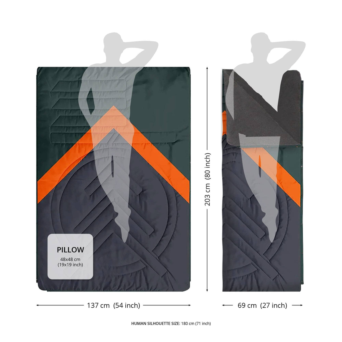 VOITED Fleece Outdoor Camping Blanket - Edeny Pool Blankets VOITED 