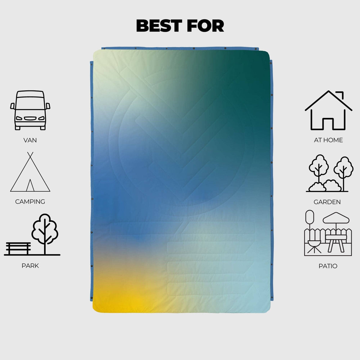 VOITED Fleece Outdoor Camping Blanket - Sea Mist Blankets VOITED 