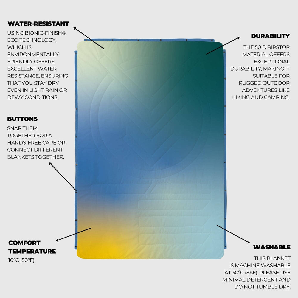 VOITED Fleece Outdoor Camping Blanket - Sea Mist Blankets VOITED 