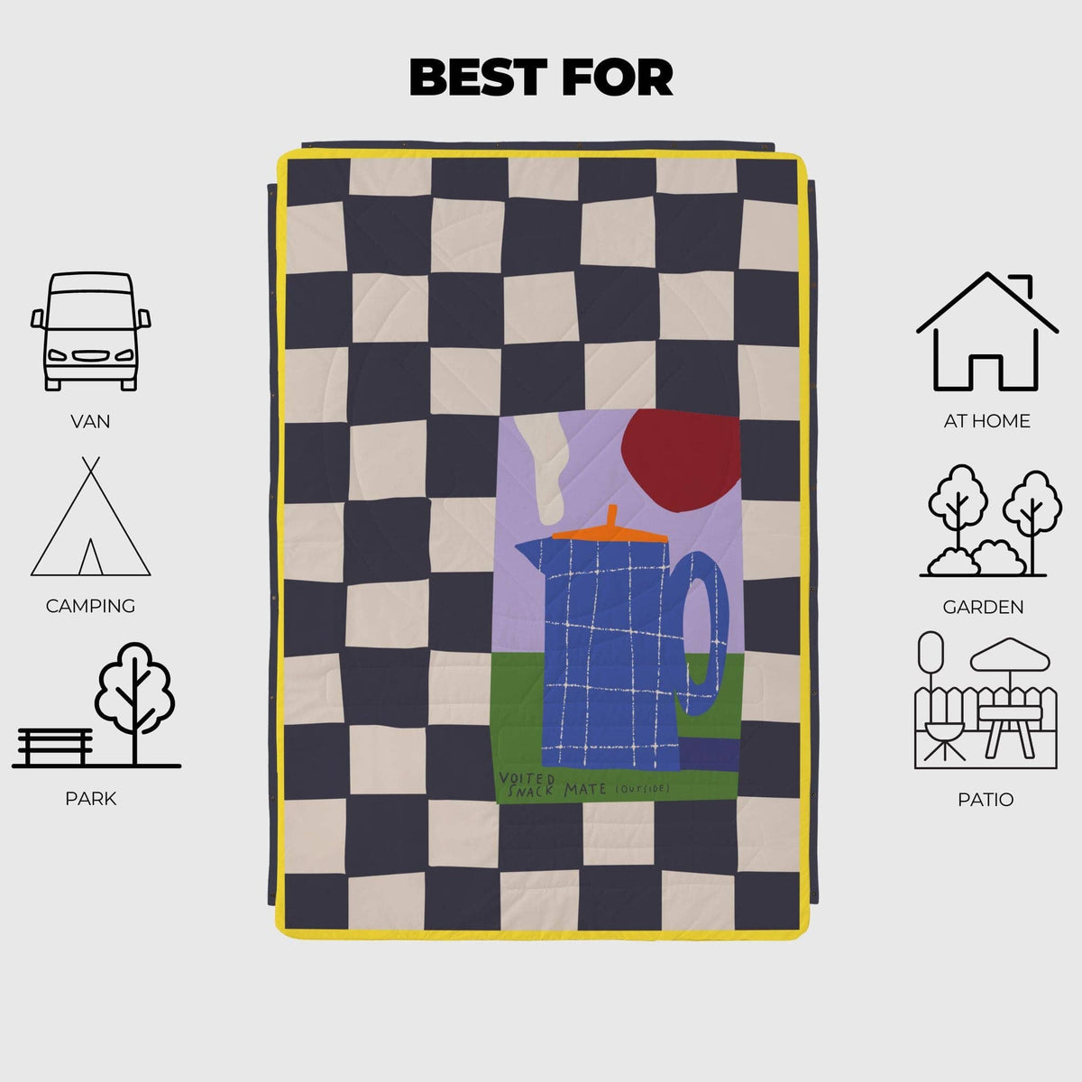 VOITED Fleece Outdoor Camping Blanket - Snack Mate Blankets VOITED 