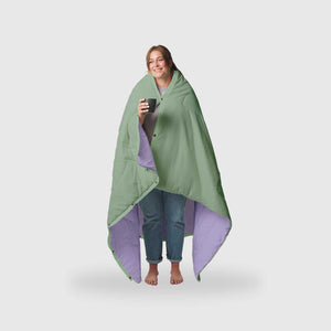 VOITED Recycled Ripstop Outdoor Camping Blanket - Cameo Green/Digital Lavender Blankets VOITED 