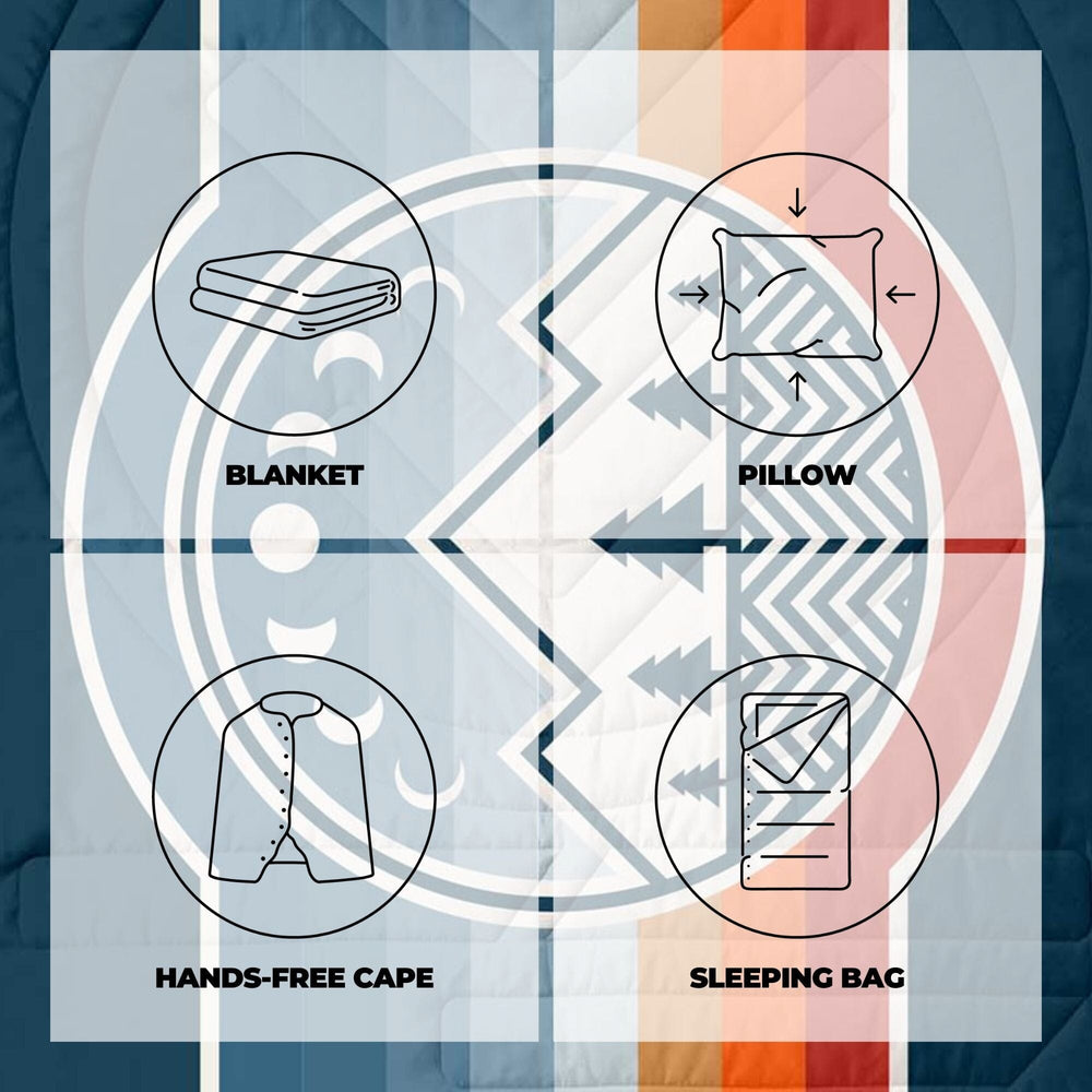 VOITED Recycled Ripstop Outdoor Camping Blanket - Camp Vibes Two