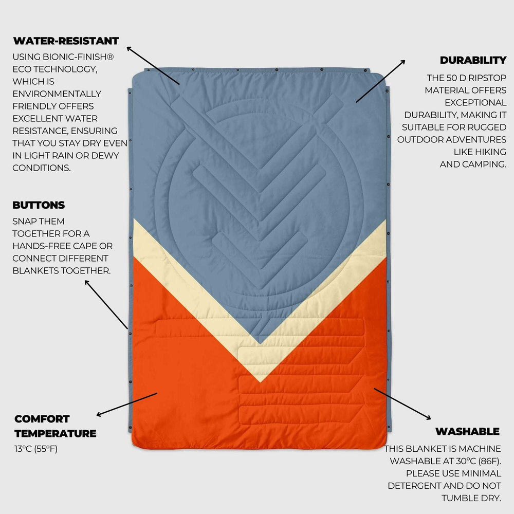 VOITED Recycled Ripstop Outdoor Camping Blanket - Flag