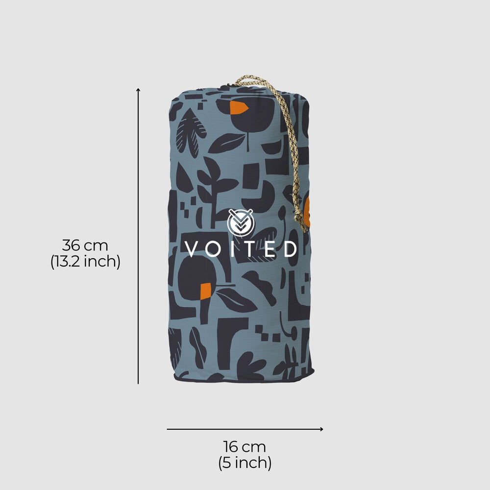 VOITED Recycled Ripstop Outdoor Camping Blanket - Lush Garden/Graphite