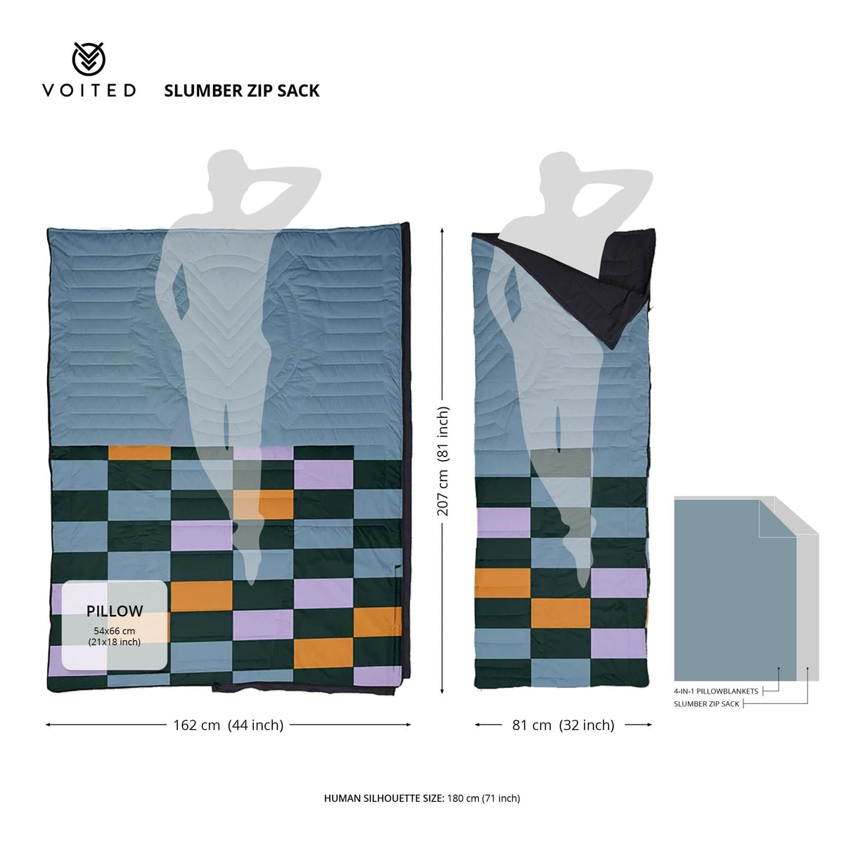 VOITED Slumber Zip Sack Blanket - Origin Blankets VOITED EU 