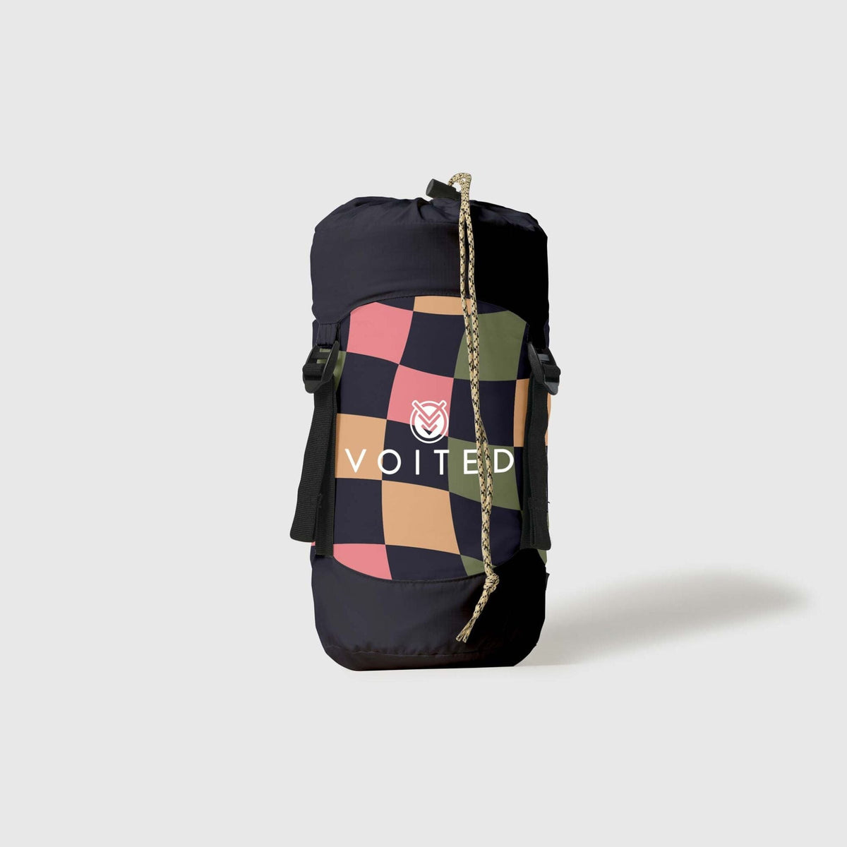 VOITED Recycled Ripstop Travel Blanket - Wavecheck/Graphite Blankets VOITED 