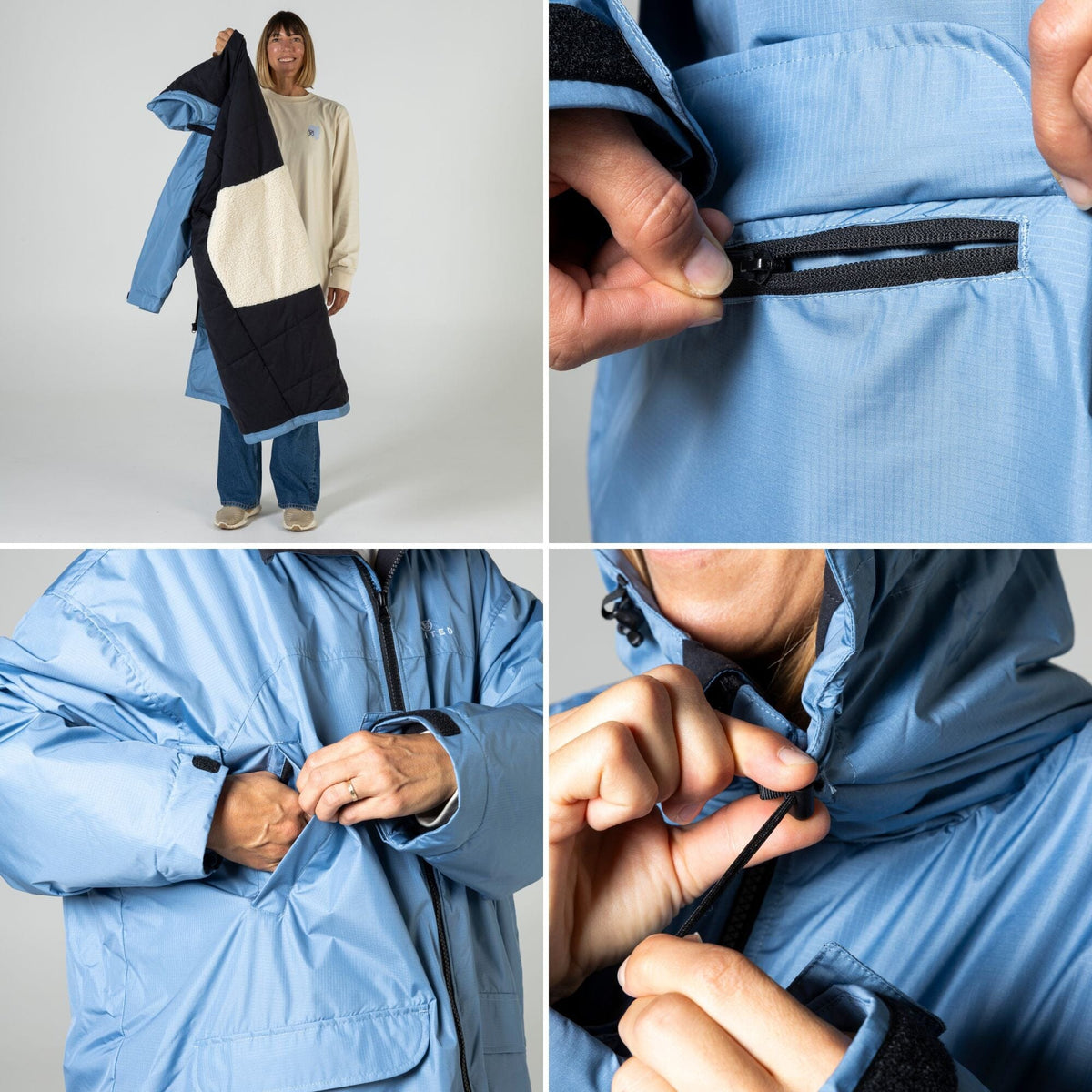VOITED 3rd Edition Outdoor Changing Robe & Drycoat for Surfing, Camping, Vanlife & Wild Swimming - Blue Dancer Changewear VOITED 