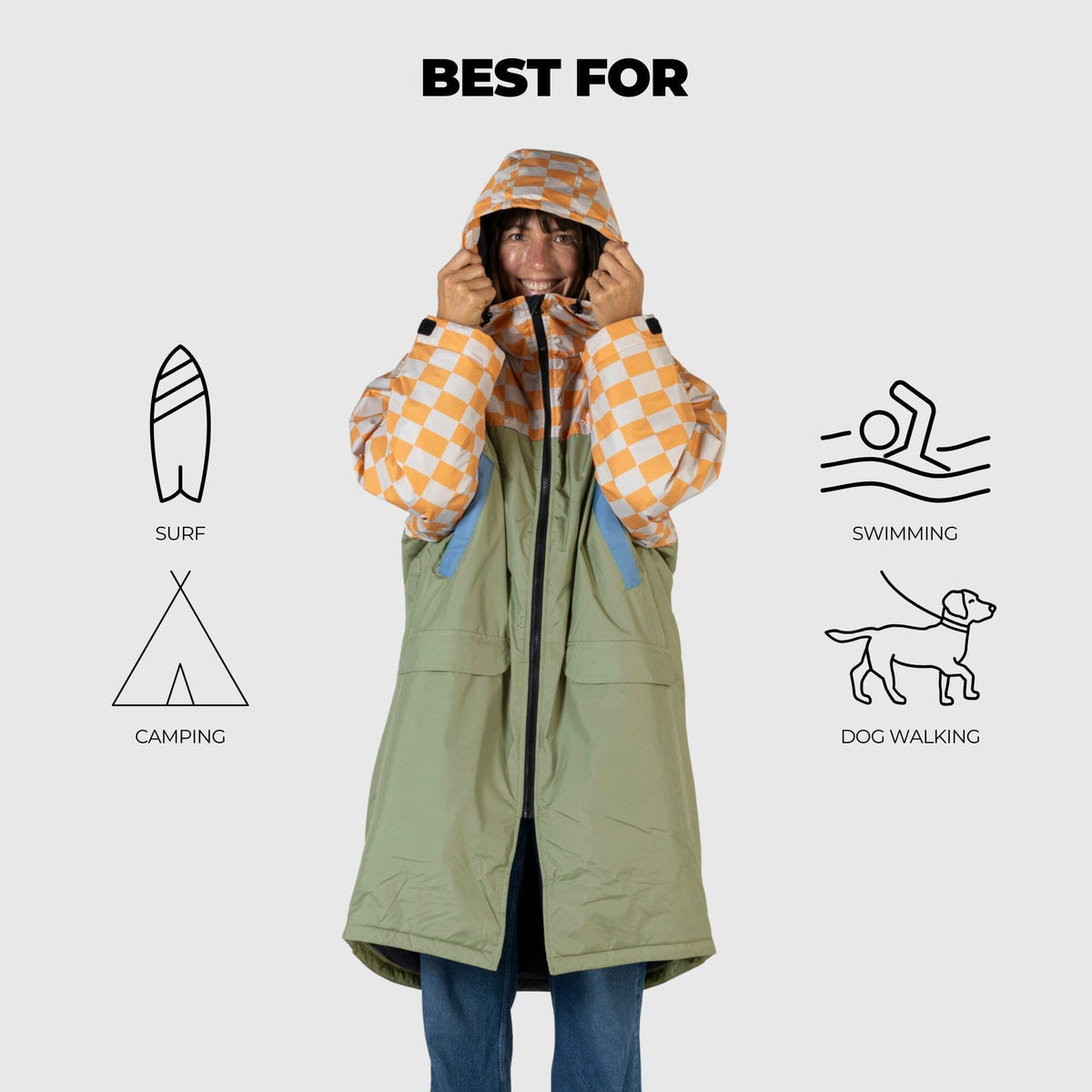 VOITED 3rd Edition Outdoor Changing Robe & Drycoat for Surfing, Camping, Vanlife & Wild Swimming - Suns Out Changewear VOITED 
