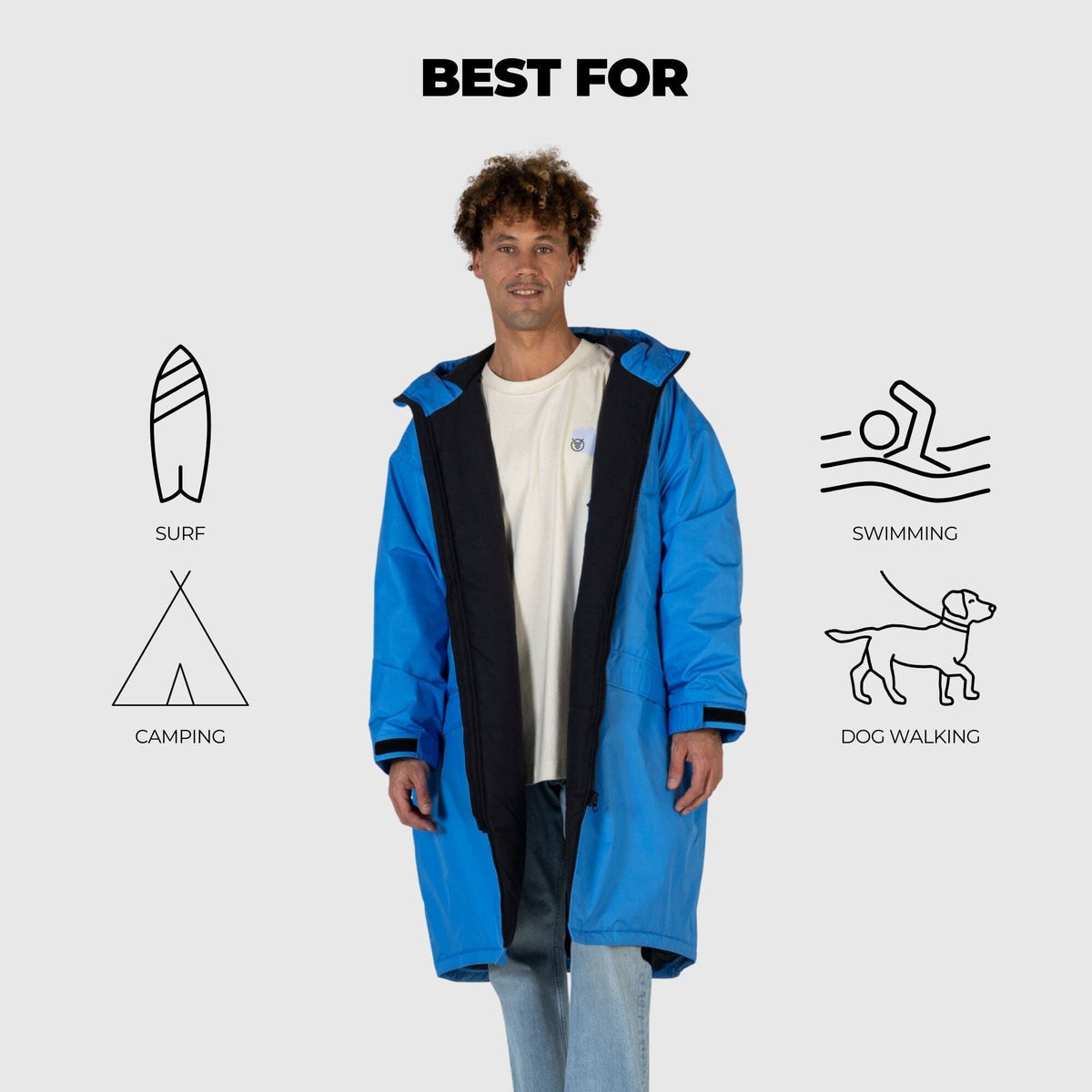 VOITED 3rd Edition Outdoor Changing Robe & Drycoat for Surfing, Camping, Vanlife & Wild Swimming - Waterfall Changewear VOITED 