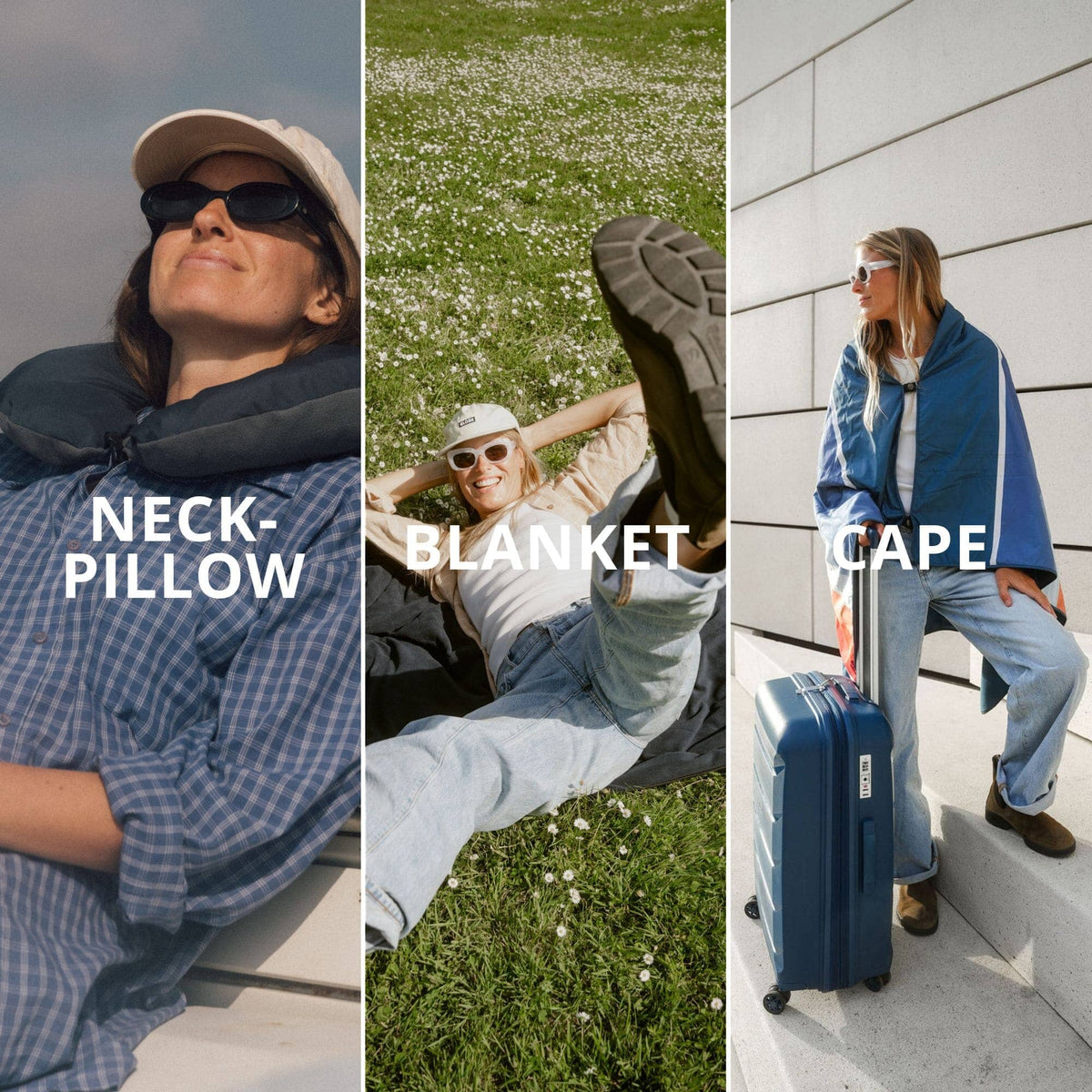 VOITED NeckPack™ Travel PillowBlanket™ - Echo Bloom Blankets VOITED 