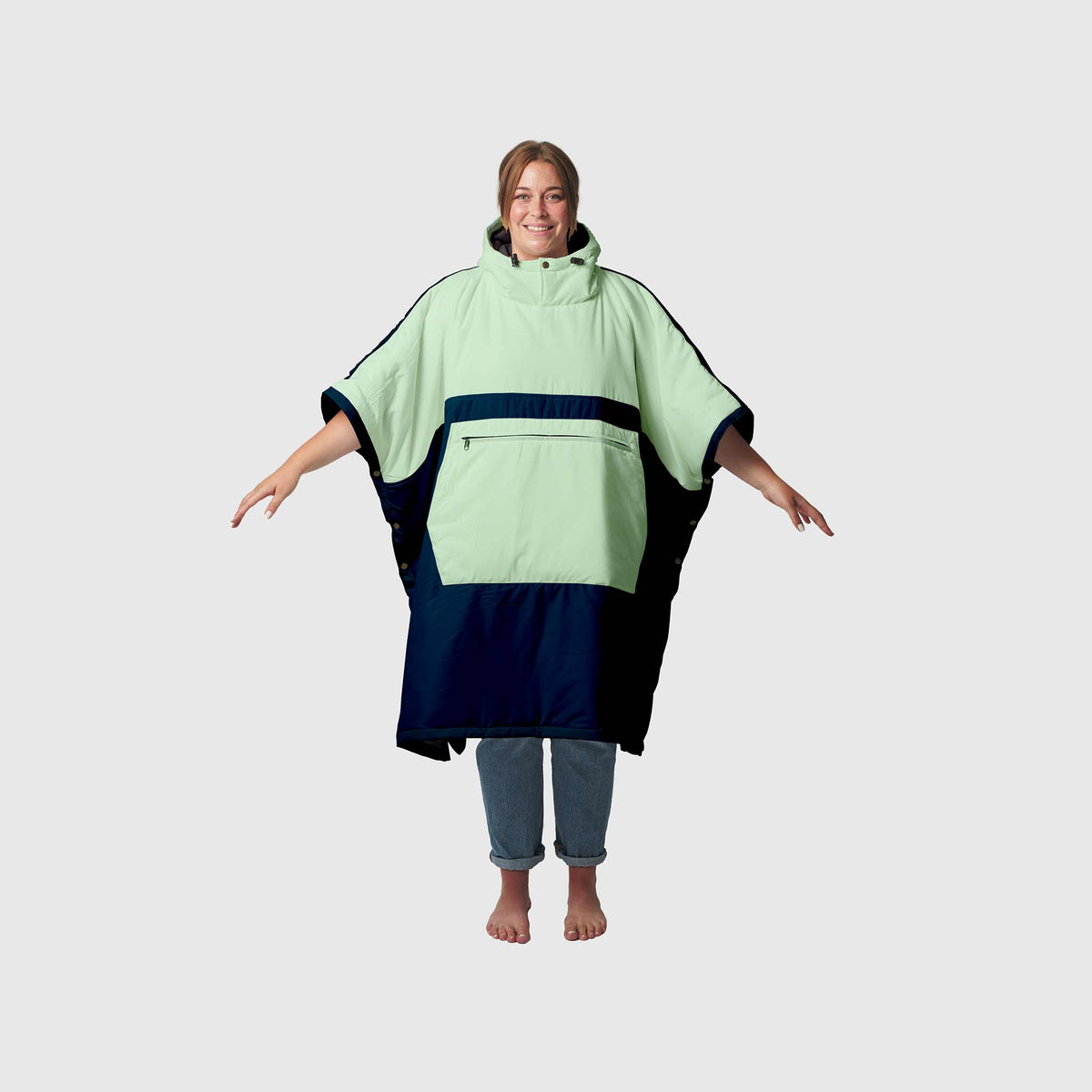 VOITED Trooper Outdoor Premium Poncho-Blanket - Ocean Navy / Cameo Green Blankets VOITED EU 