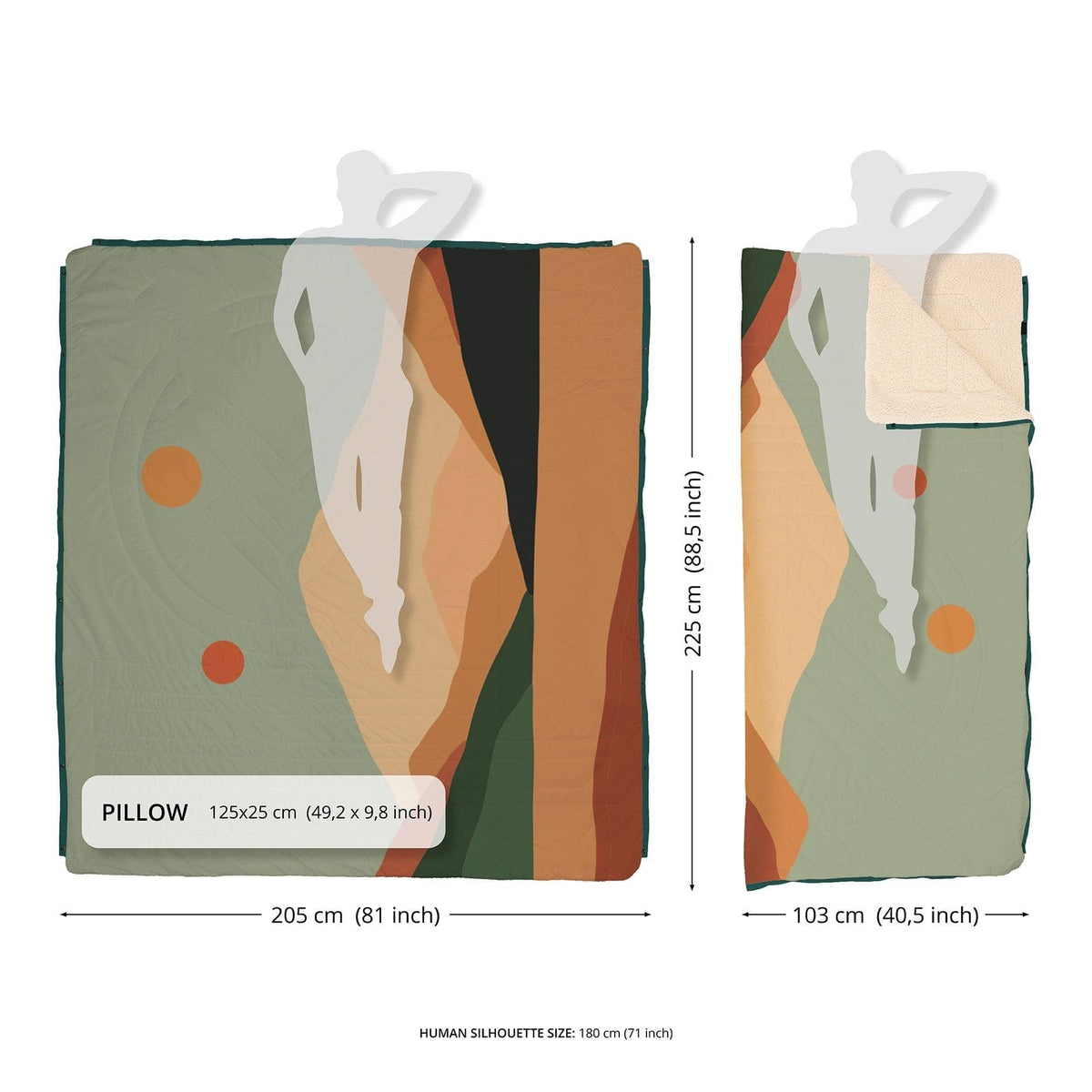 VOITED Queen CloudTouch® Indoor/Outdoor Camping Blanket - Jasper Blankets VOITED 