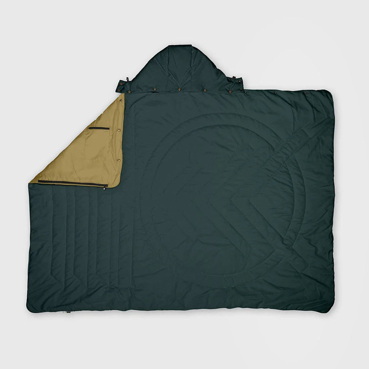 VOITED Recycled Ripstop Travel Blanket - Green Gabels / Dusty Sand